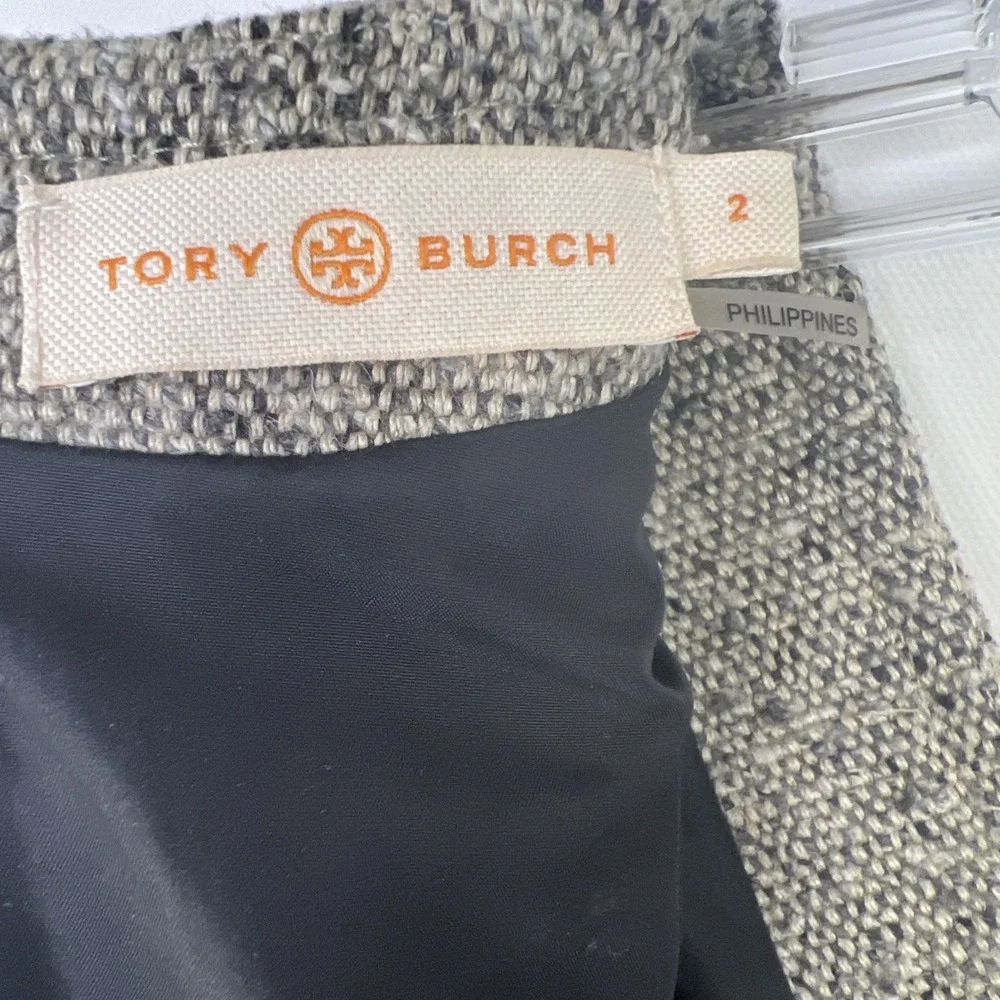TORY BURCH Classic Priscilla Tweed Corporate Career Polished Office Dress Size 2